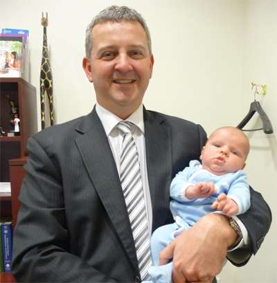 Dr Darren Roberts With Baby